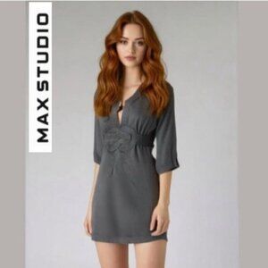 Max Studio Gray Dress Long sleeves Mini dress
